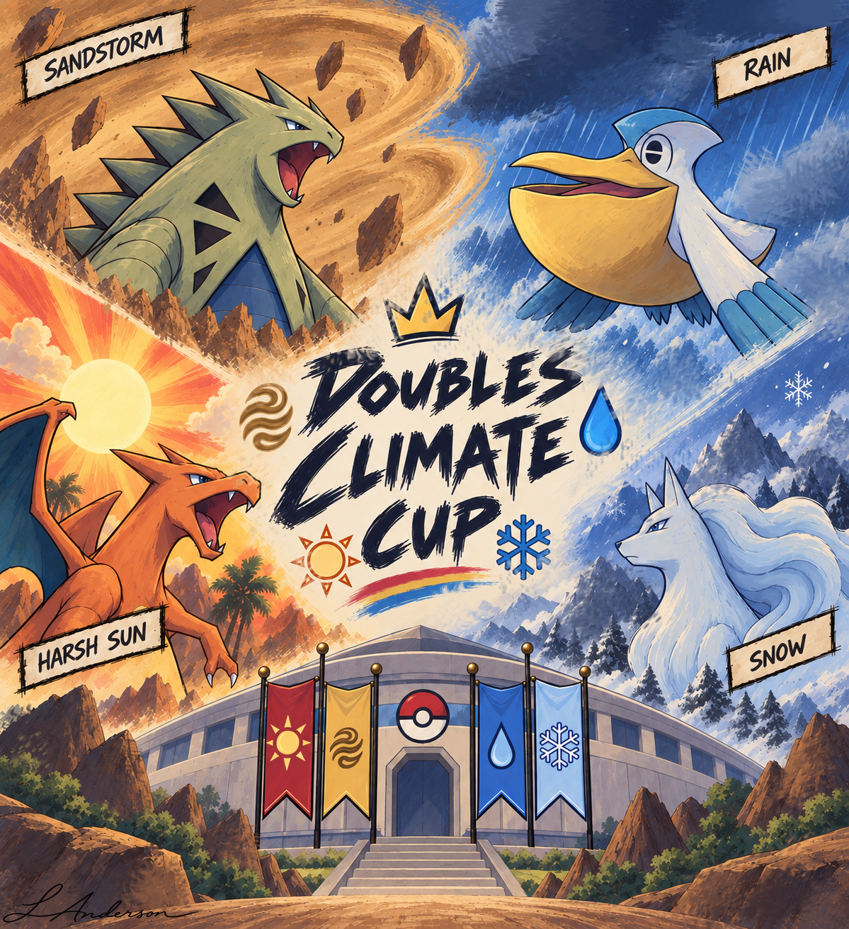 Doubles Climate Cup tournament poster